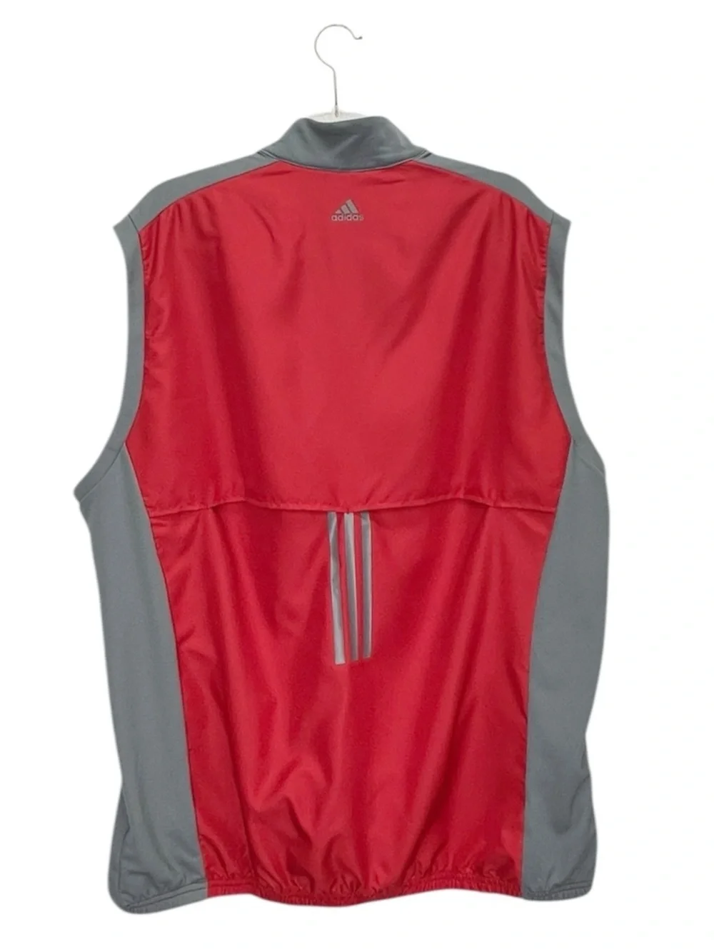 Adidas Golf Wind Vest Mens Size XL Red & Gray Adiclub Sleeveless Quarter Zip NWT
